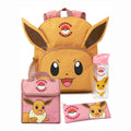 Pokemon Unisex Kids Brown Eevee Eevee 4 Piece Backpack Set (One Size)