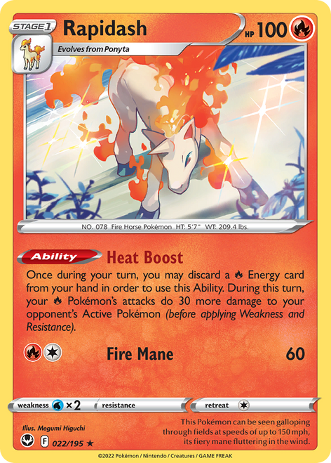 SWSH Silver Tempest 022/195 Rapidash (Holo)