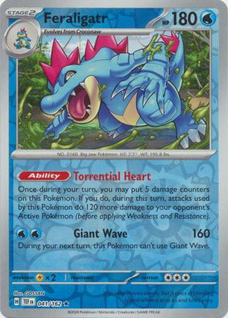 SV Temporal Forces 041/162 Feraligatr (Reverse Holo)