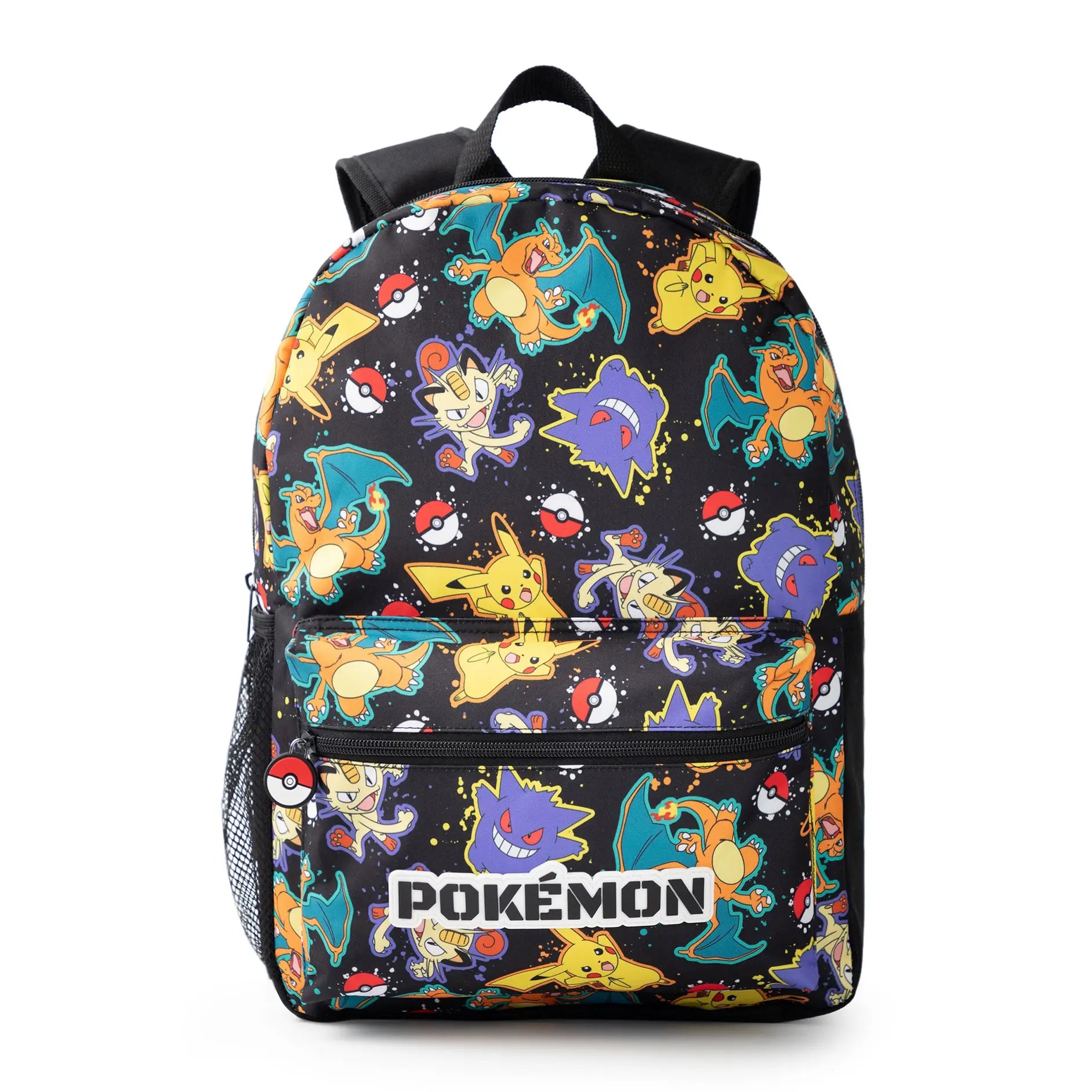 Pokemon Boys Black Character All Over Print Backpack (One Size)