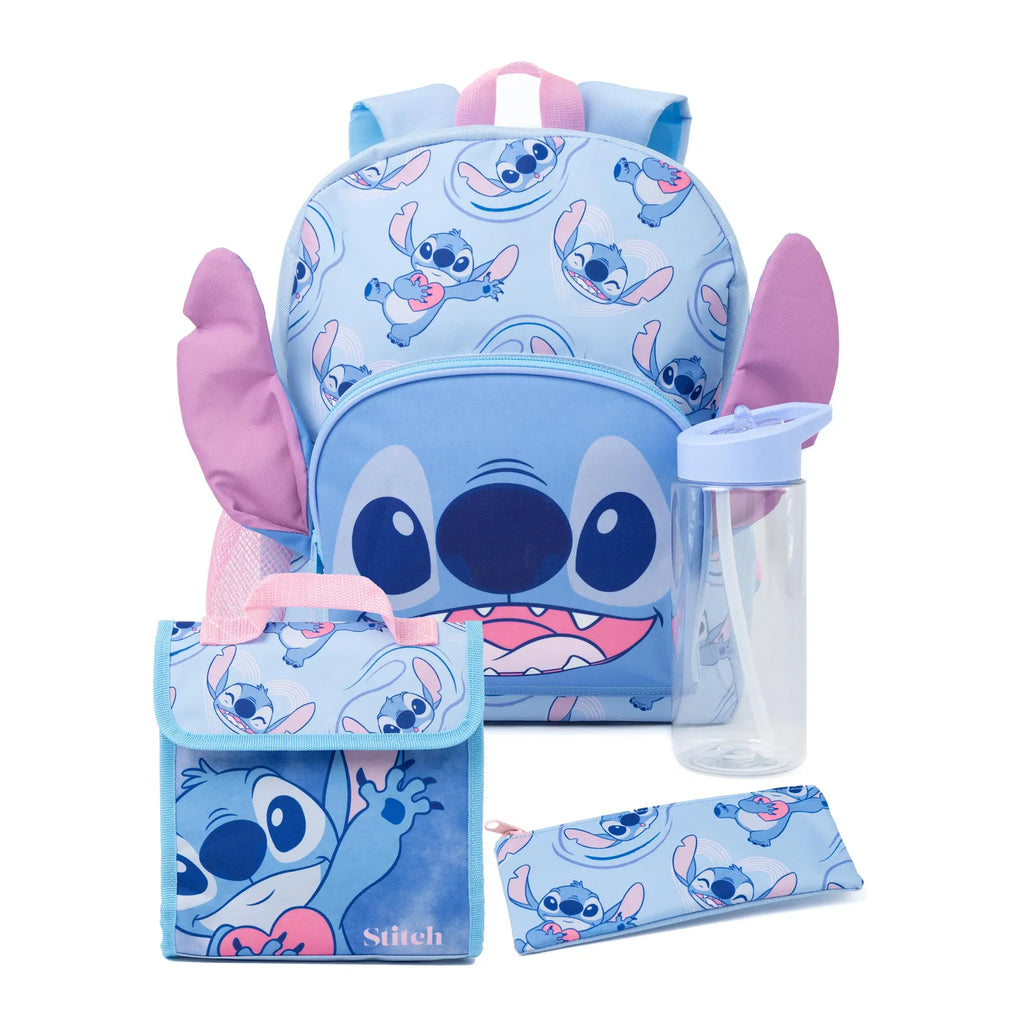 Disney Unisex Kids 'lilo & Stitch' Purple 4pc Backpack Set