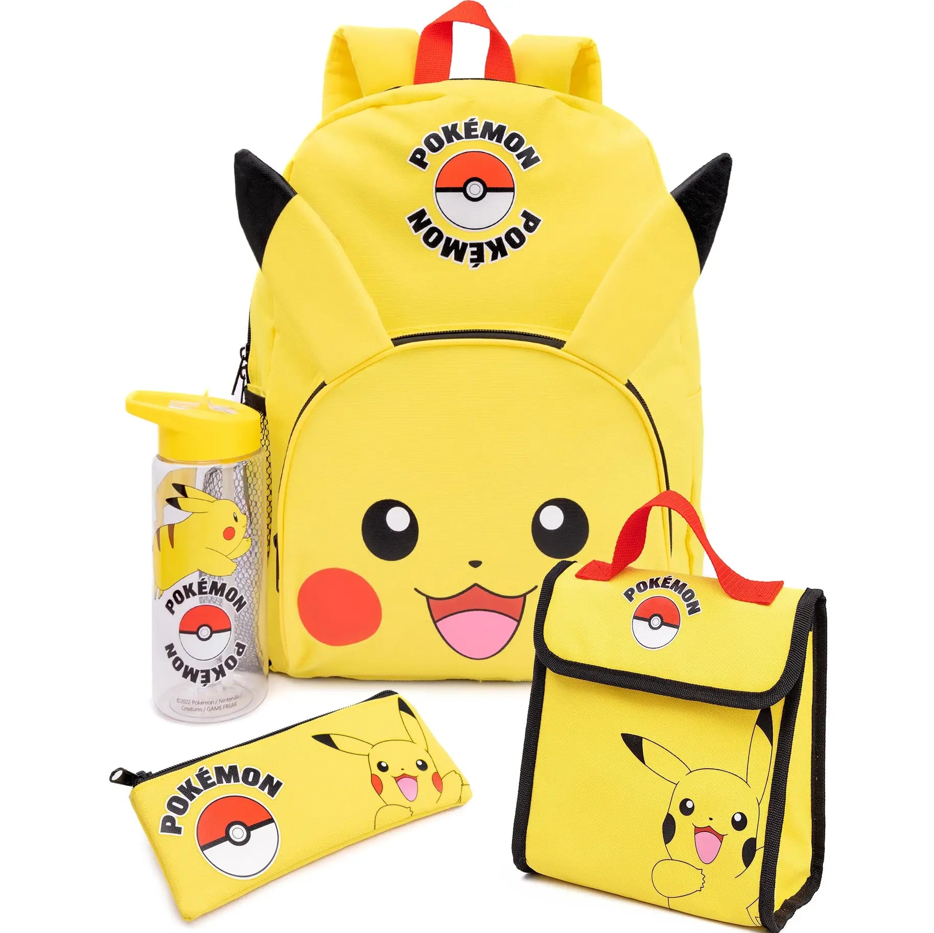 Pokemon Yellow Pikachu 4 Piece Backpack Set