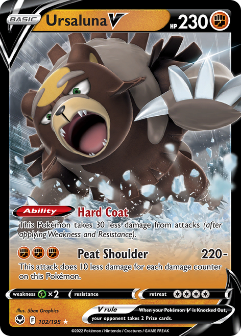 SWSH Silver Tempest 102/195 Ursaluna V (Half Art)
