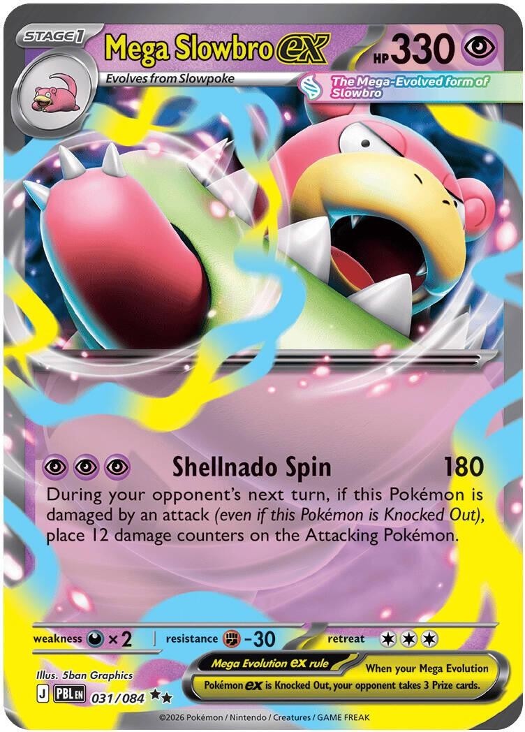 ME Pitch Black 031/084 Mega Slowbro ex (Half Art)