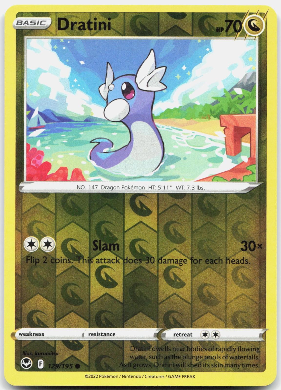 SWSH Silver Tempest 129/195 Dratini (Reverse Holo)