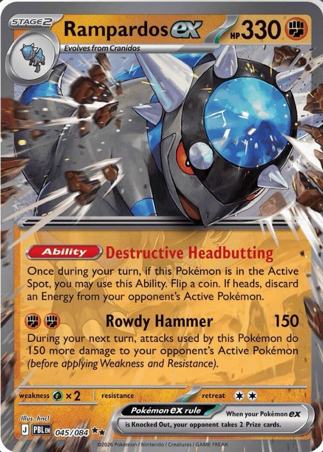 ME Pitch Black 045/084 Rampardos ex (Half Art)