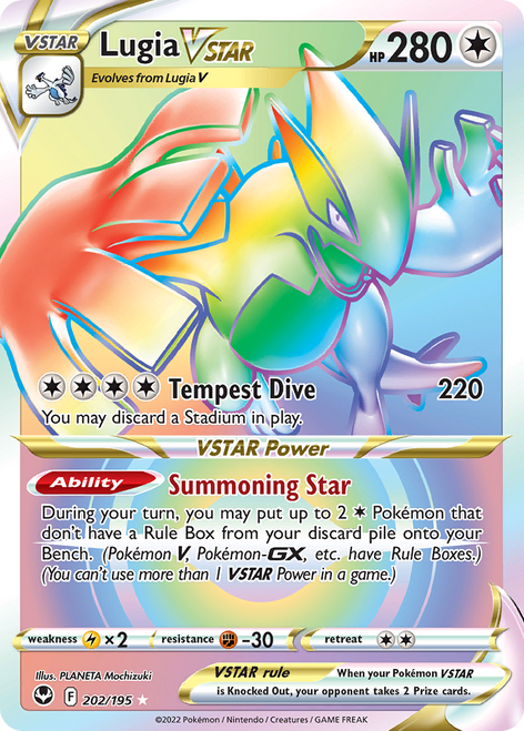 SWSH Silver Tempest 202/195 Lugia VSTAR (Rainbow Rare)
